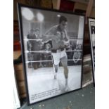 A Large Framed Muhammad Ali Boxing Photograph,