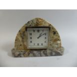 A French Art Deco Marble Mantle Clock,