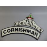 Two Cast Metal Cornish Man Plaques,