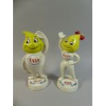 A Pair of Reproduction Cast Metal ESSO Novelty Money Boxes, Each 23cm high,