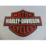 A Reproduction Cast Metal Harley Davidson Motor Cycle Sign, 33cm Long,