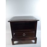 A Stag Bedside Table with Base Drawer