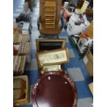 An Inlaid Mahogany Oriental Lazy Susan, Collection of Pictures and Prints, Kitchen Wares,