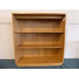A Nearly New Ercol Two Shelf Open Book Case, Windsor Low Wide Bookcase Light,