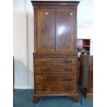 A Reproduction Mahogany Side Cabinet with Four Graduated Base Drawers,