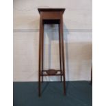 An Edwardian String Inlaid Mahogany Jardiniere Stand,