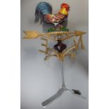 A Cast Metal Cockerel Weather Vane, Plus VAT,