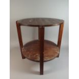 A Circular Oak Two Tier Occasional Table,