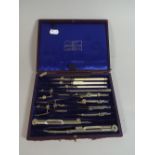 A Cased Drawing Set by J H Alden and Co.