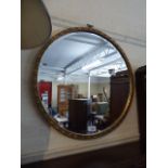 A Circular Gilt Framed Wall Mirror,