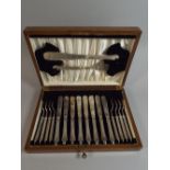 A Cased Set of Mappin and Webb Fish Knifes,
