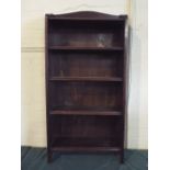 An Oak Four Shelved Open Bookcase,