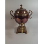 A Victorian Copper Samovar with Brass Tap,