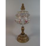 A 19th Century Bohemian Enamelled Glass Chalice and Cover,
