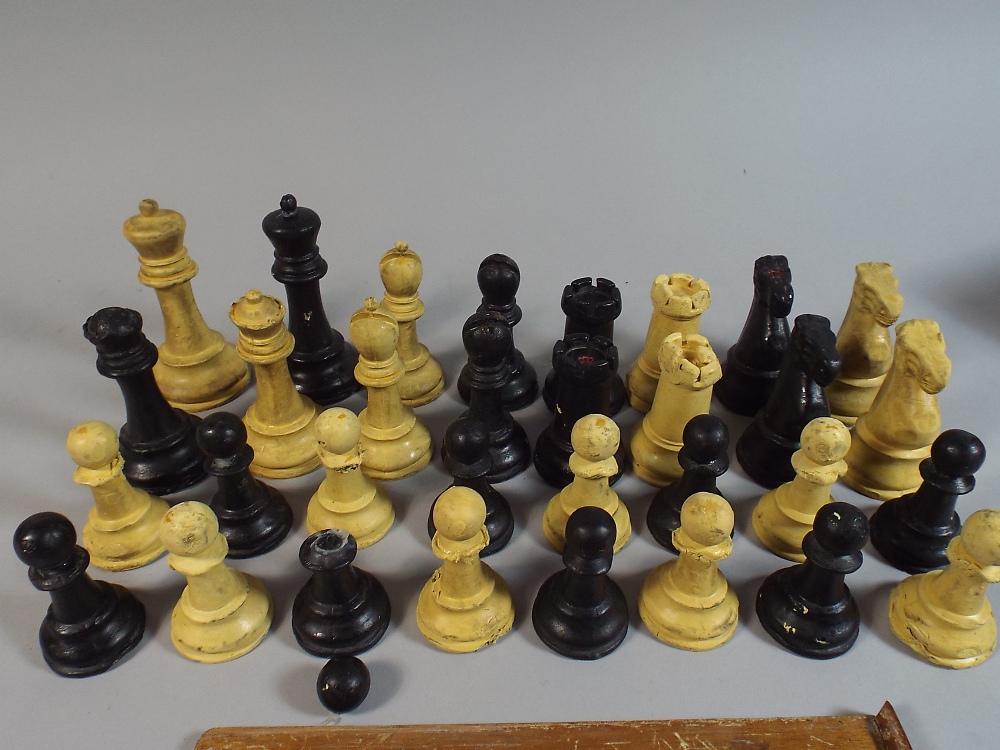 An Unusual Boxed Set of 1930s Chess Pieces. - Image 2 of 2