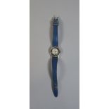 A Ladies Silver Wrist Watch by Gemz. With Natural Gemstones Around Face and with Roman Numeral Dial.