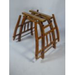 A Good Quality Antique Chinese Wooden Pack Saddle Frame. 62cm Long and 60cm High.