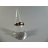 A 9ct Sapphire and White Stone Dress Ring. Size N. Total Weight 3.