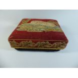 A 19th Century Footstool with the Original Tapestry Covering Depicting George Stubbs Royal Tiger,