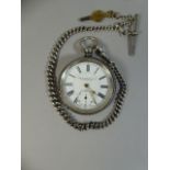 A Continental Silver Open Faced Pocket Watch, Ford and Galloway,