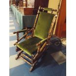 A Late 19th Century American Rocking Chair with Turned Supports