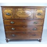 A Mid 19th Century Secretaire Chest with Fitted Top Drawer over Three Graduated Drawers.