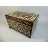 A Late 18th/Early 19th Century Ivory Inlaid Indian Workbox with Hinged Lid to Fitted Interior with