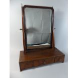 A Mid 19th Century Walnut Swing Dressing Table Mirror on Plinth Base with Three Drawers.
