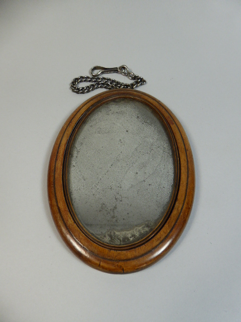 An Early 19th Century Mirror in a Birchwood Frame Inlaid with Ebony Line, - Image 2 of 2