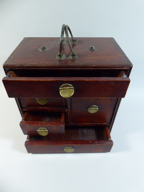 A Small Chinese Spice Chest with Two Long, Three Short and Two Deep Drawers. - Image 2 of 2
