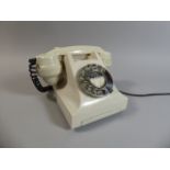 A Vintage Style White Bakelite Telephone with Dummy Base Drawer