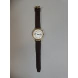 An Art Deco 18ct Gold Gentleman's Wrist Watch by Eberhard + Co, Chaux De Fonds.