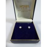 A Pair of Good Quality Diamond Stud Earrings. Each Brilliant Cut Diamond Approx 0.33 Carat.