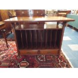 A Good Quality Mahogany Ecclesiastic Side Table Folio Stand with Three Panelled Front and Rear