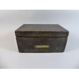 An Early 20th Century Royal Navy Sailors Ditty Box, with a Brass Plate Engraved A.R.