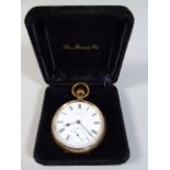 A Gold Plated Gentlemans Pocket Watch by Thomas Russell and Son, Liverpool,