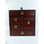 A Small Chinese Spice Chest with Two Long, Three Short and Two Deep Drawers.