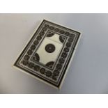 A 19th Century Anglo/Indian Ivory Card Case with Mosaic Inlay. 11 x 8.