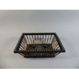 A 19th Century Ceylonese Ebony and Porcupine Quill Desk Top Stationery Basket,