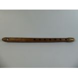 An Early 20th Century Indonesian Carved Hardwood Flute,