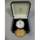 A 9ct Gold Full Hunter Pocket Watch by Denco with Subsidiary Seconds Dial. Working Order.