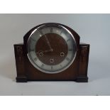 An Edwardian Oak Westminster Chime Mantle Clock