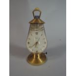 A 1970's Swiza Lantern Mantel Clock with Seven Jewel Movement,