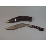 A Middle Eastern Silver Plate Mounted Kukri Knife Set with One Missing Dagger