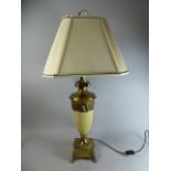 A Large Ormolu Mounted Ceramic Vase Shaped Table Lamp with Shade