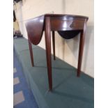 A Mahogany Drop Leaf Occasional Table With Single Drawer Matched by Dummy,