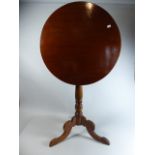 A Late 19th Century Mahogany Snap Top Tripod Table,