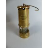 A Brass and Iron Brass and Iron Miners Safety Lamp