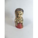 A Carved Wooden Figure of a Singing Chorister Cherub,