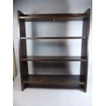 An Edwardian Oak Four Shelf Open Bookcase,